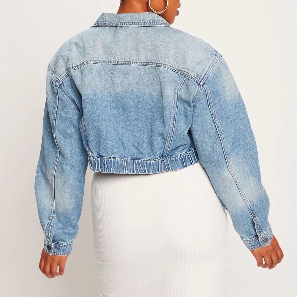 NEW Vici River Crop Denim Utility Jacket - Light Wash / XS - Picture 4 of 12